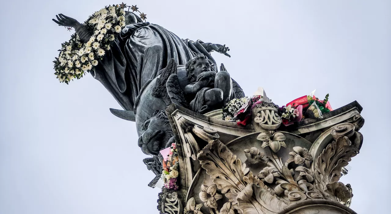 Papa Francesco alla Madonna dell'Immacolata Piazza di Spagna