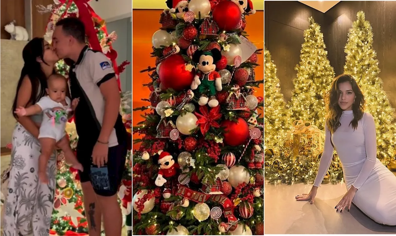 João Gomes, Ivete Sangalo, Mariana Rios e mais famosos reinventam árvores de Natal com borboletas, brinquedos, Papai Noel e muitas luzes; confira