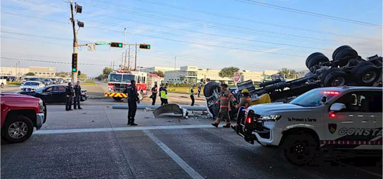 Driver killed, another critically injured in cement truck rollover on Beltway 8