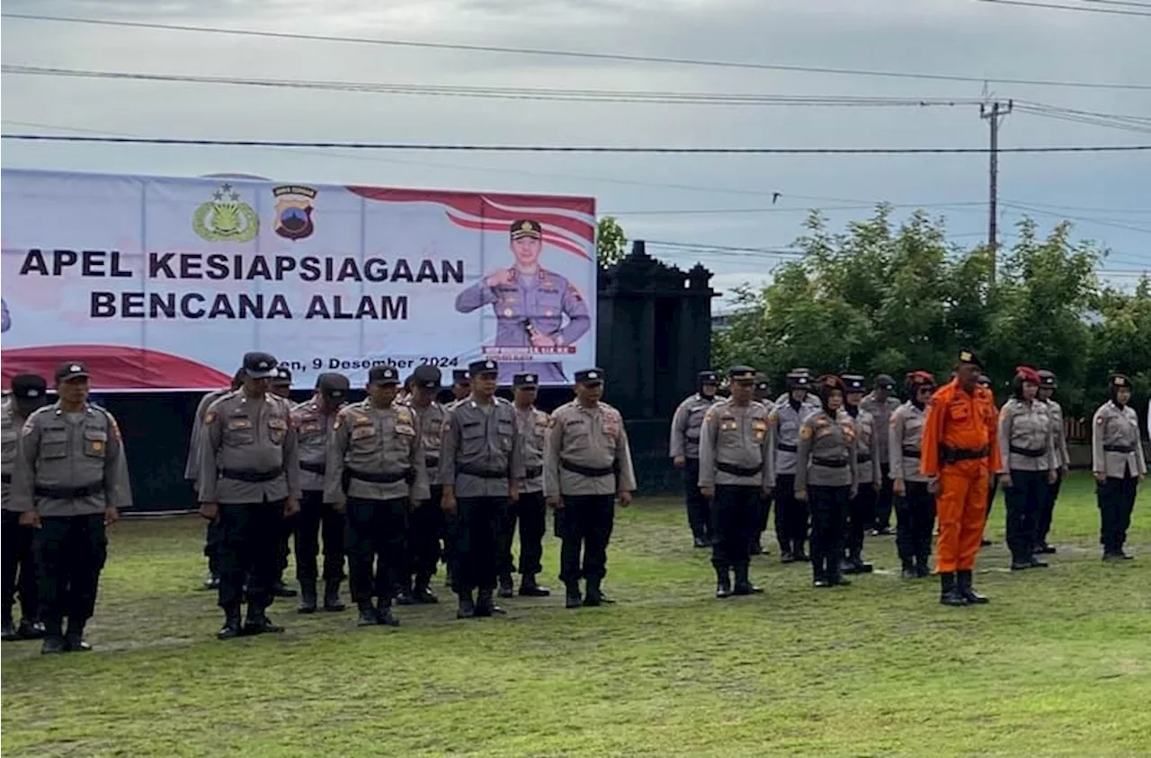 Polres Klaten Gelar Apel Kesiapsiagaan Hadapi Bencana Hidrometeorologi