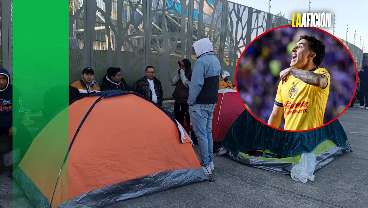 Aficionados acamparon en el Estadio Cuauhtémoc en busca de boletos para la final de ida entre América y Monter