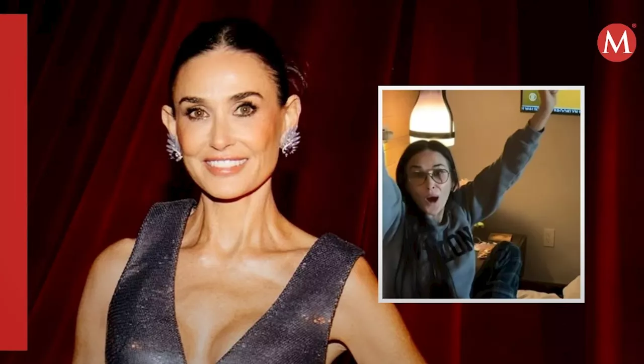 Así fue el grito de Demi Moore por nominación para los Globos de Oro 2025