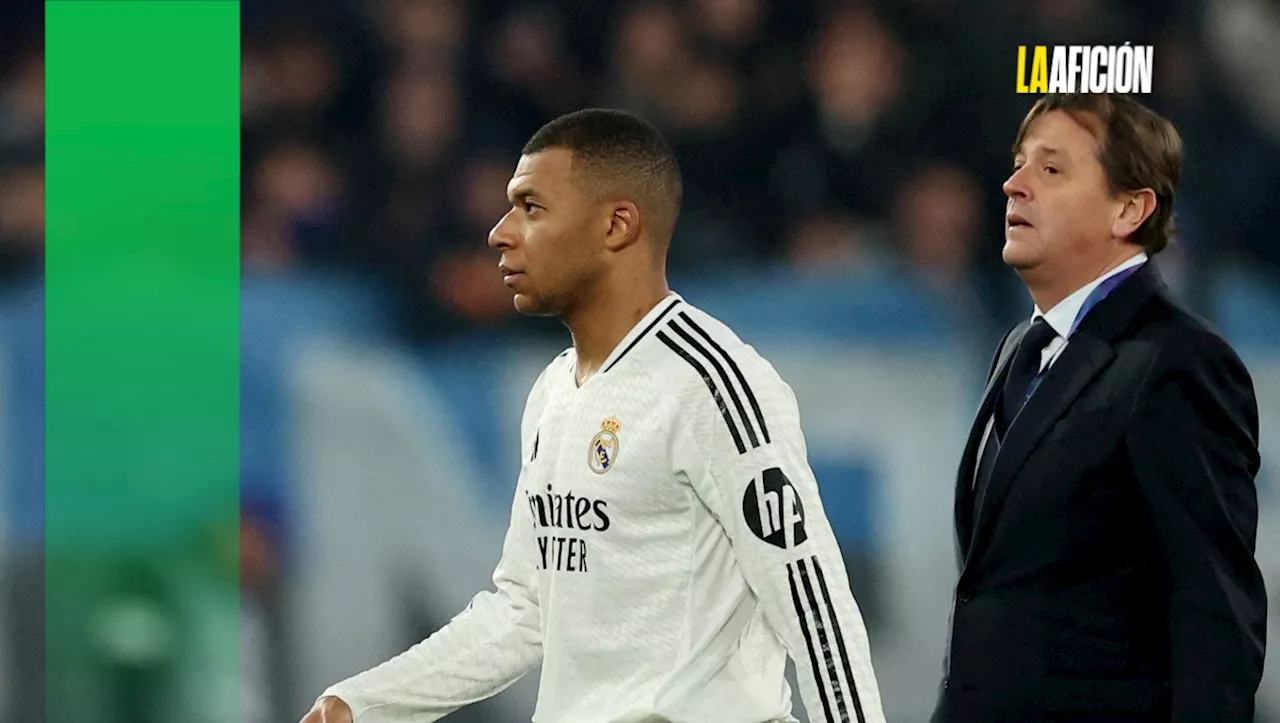 Kylian Mbappé sale lesionado tras anotar en el partido entre Real Madrid y Atalanta