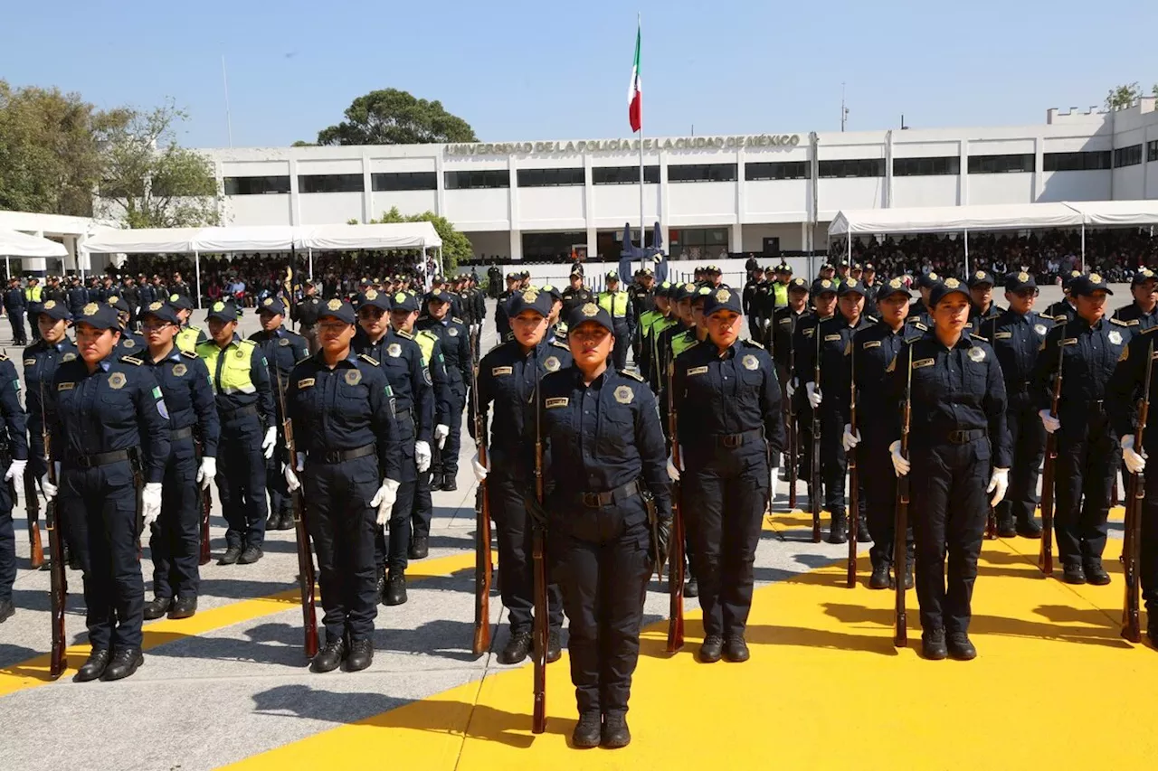 Más de 450 cadetes graduados se integrarán a la policía de CdMx; 254 son mujeres