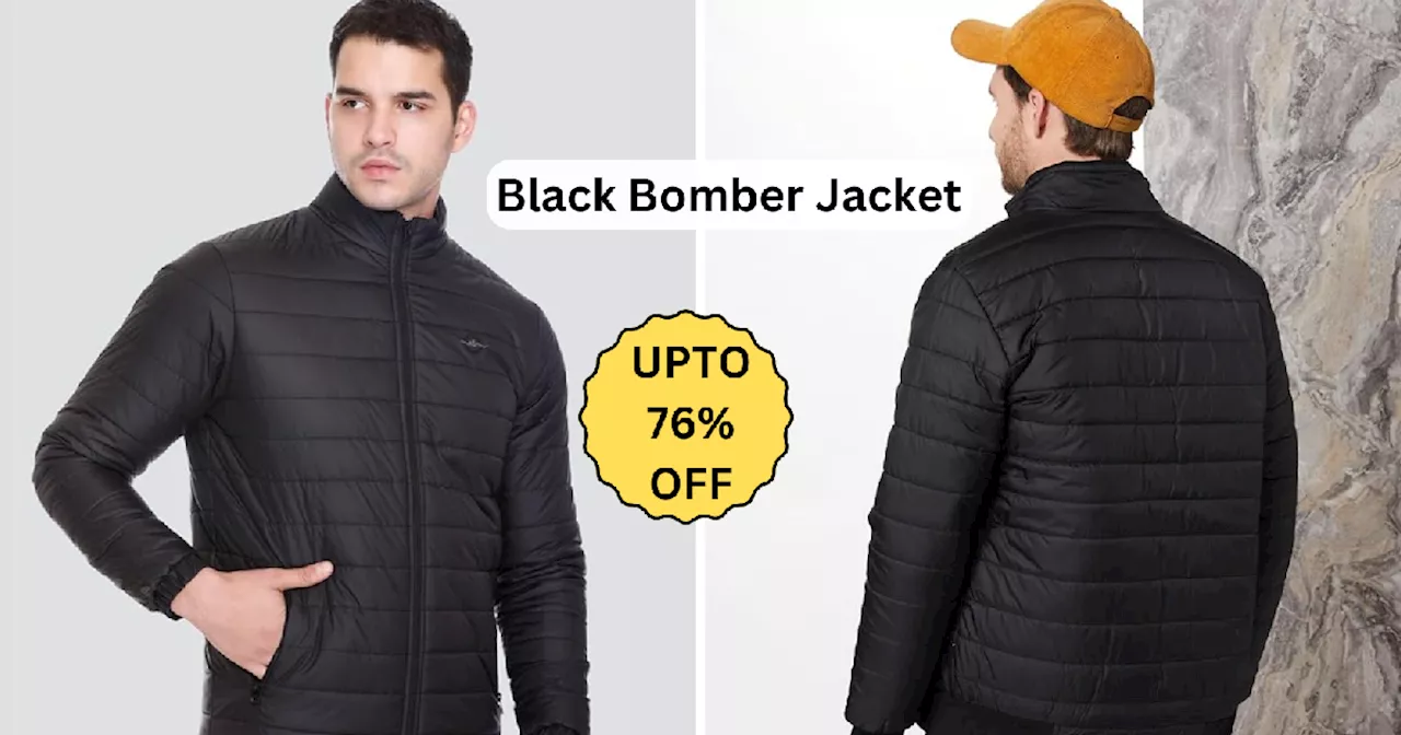 Black Bomber Jacket ने फैशन की दुनिया में मचाया तहलका, वार्डरोब रिफ्रेश सेल में 76% की धमाकेदार छूट पर करें ऑर्डर