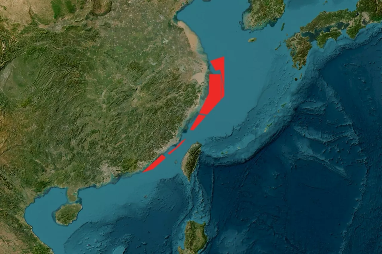 Map Shows Chinese Military Exercise Near Flashpoint