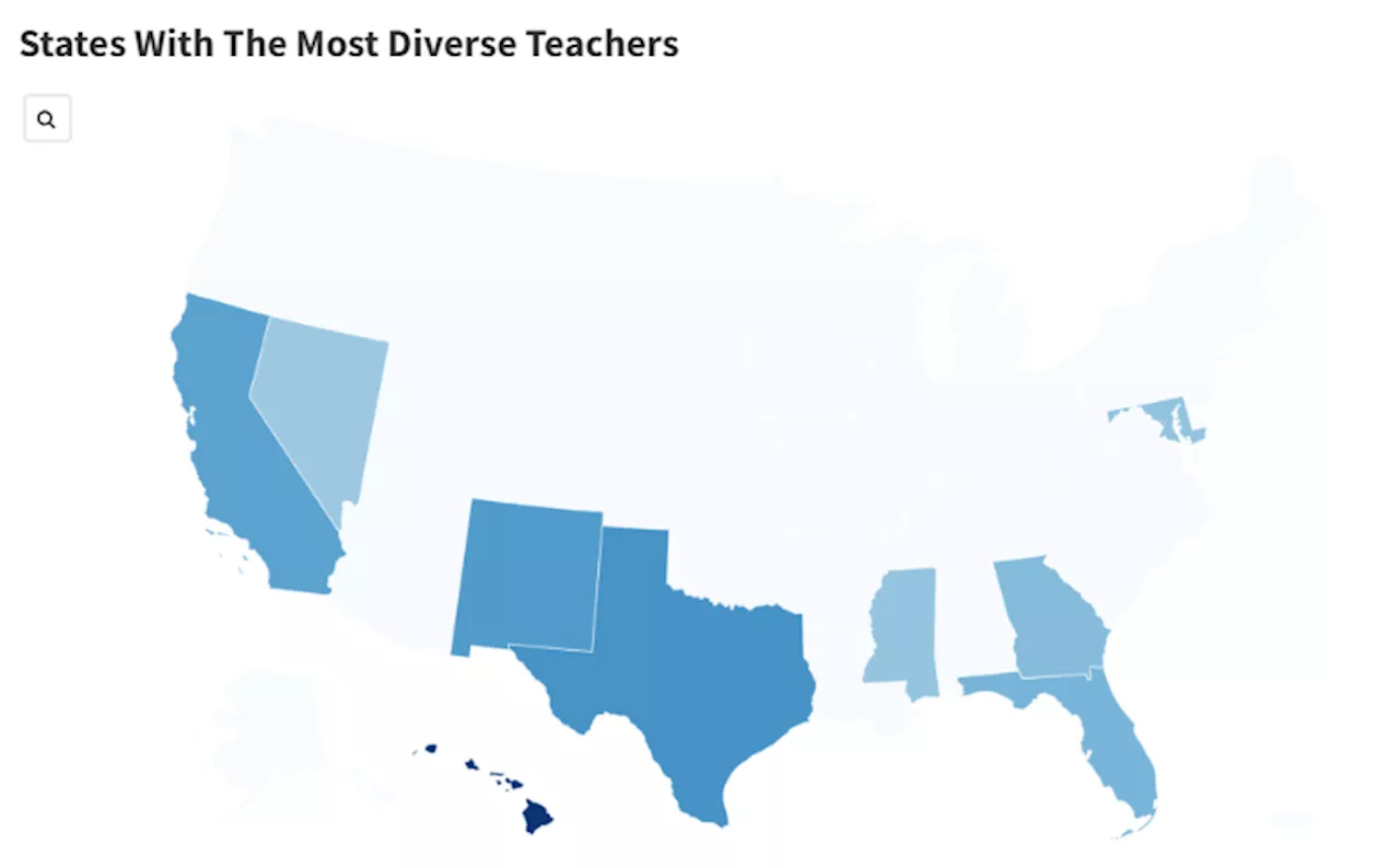 Map Shows States With Most Diverse Teachers