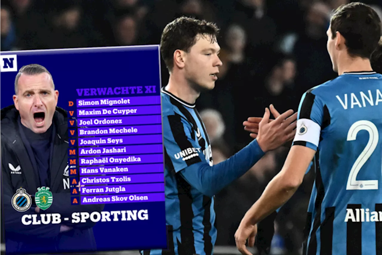 Dit is de verwachte opstelling van Club Brugge tegen Sporting Lissabon