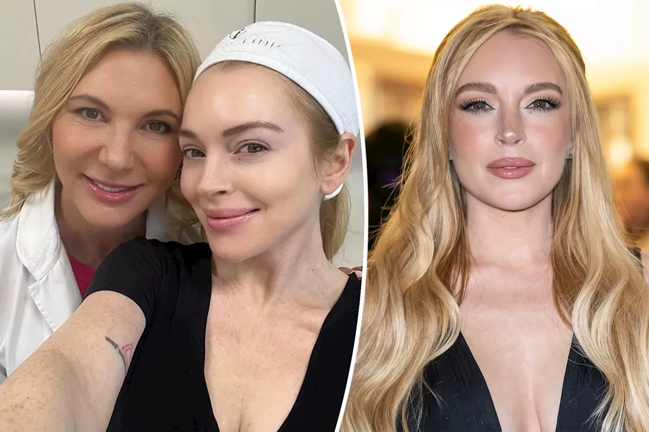 Glowing Lindsay Lohan poses for makeup-free selfie with dermatologist: 'Trust and confidence'