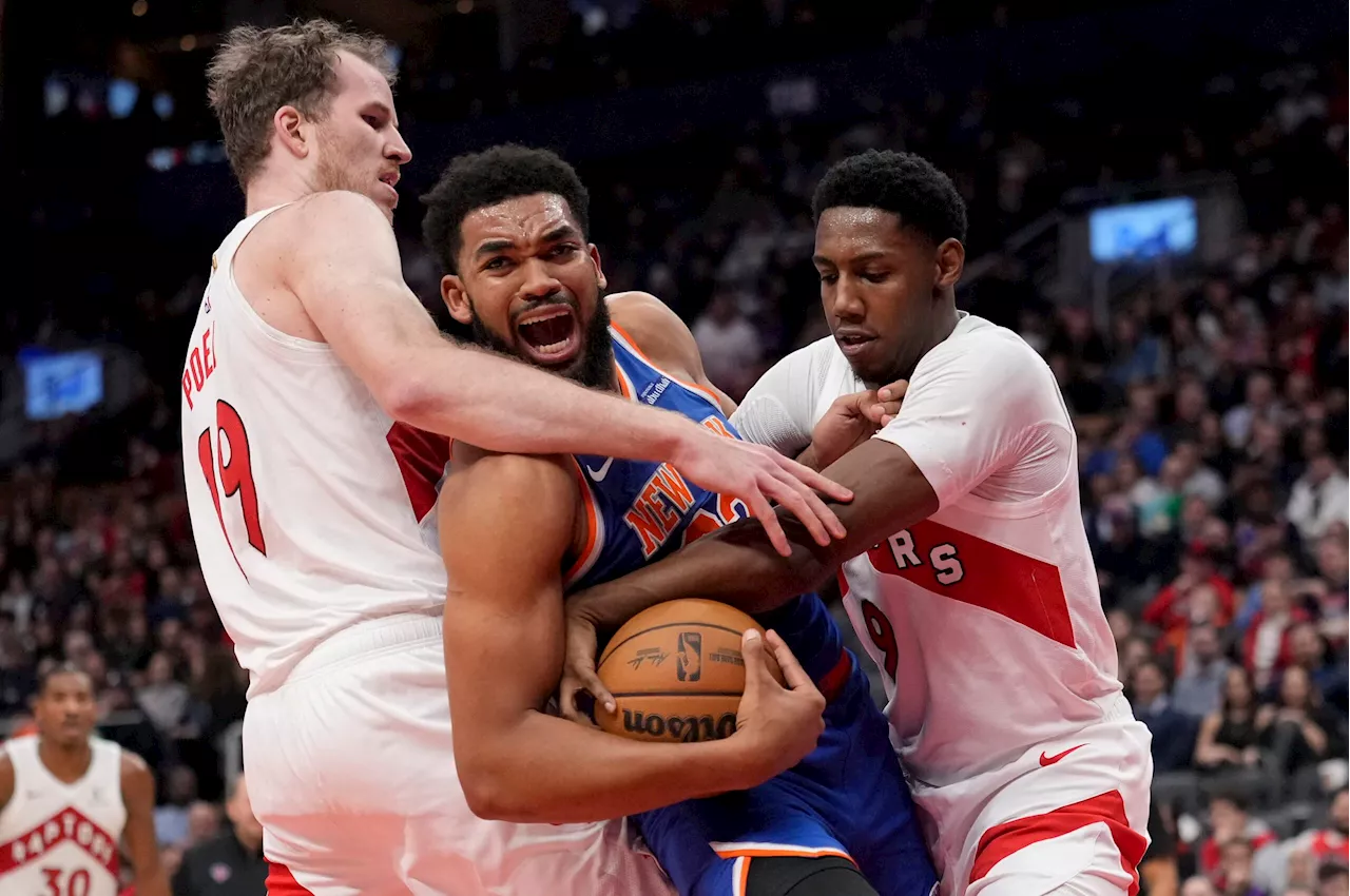 Karl Anthony-Towns lifts New York anew as Raptors again lose star Scottie Barnes