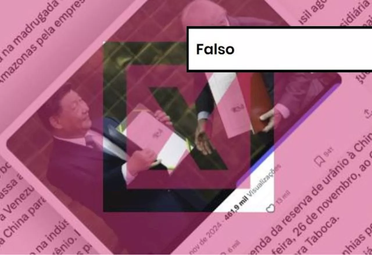 FALSO: Não é verdade que o governo federal tenha vendido a maior reserva de urânio do Brasil para a China