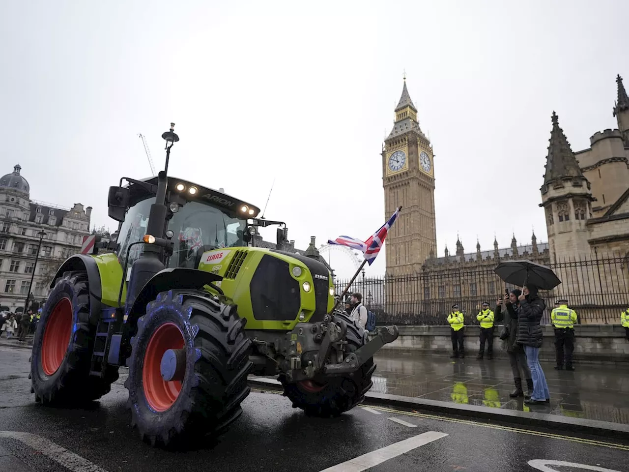 Hundreds of tractors expected to descend on Westminster in farming protest