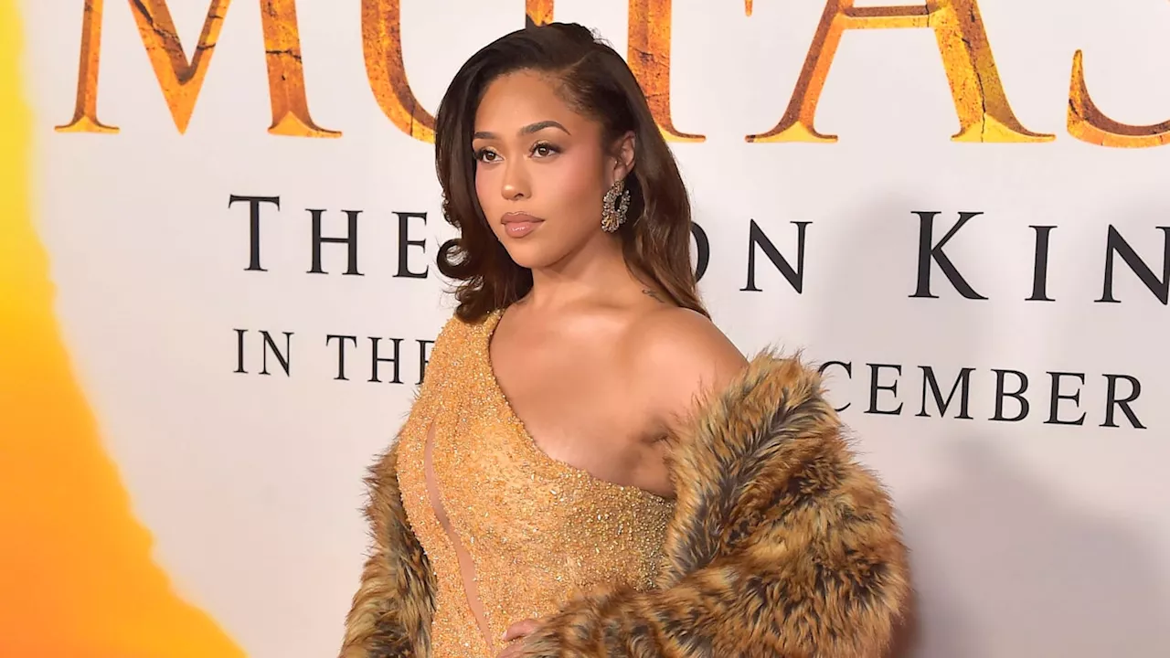 Jordyn Woods recreates viral KAT 'ball is life' moment at 'Mufasa' pre