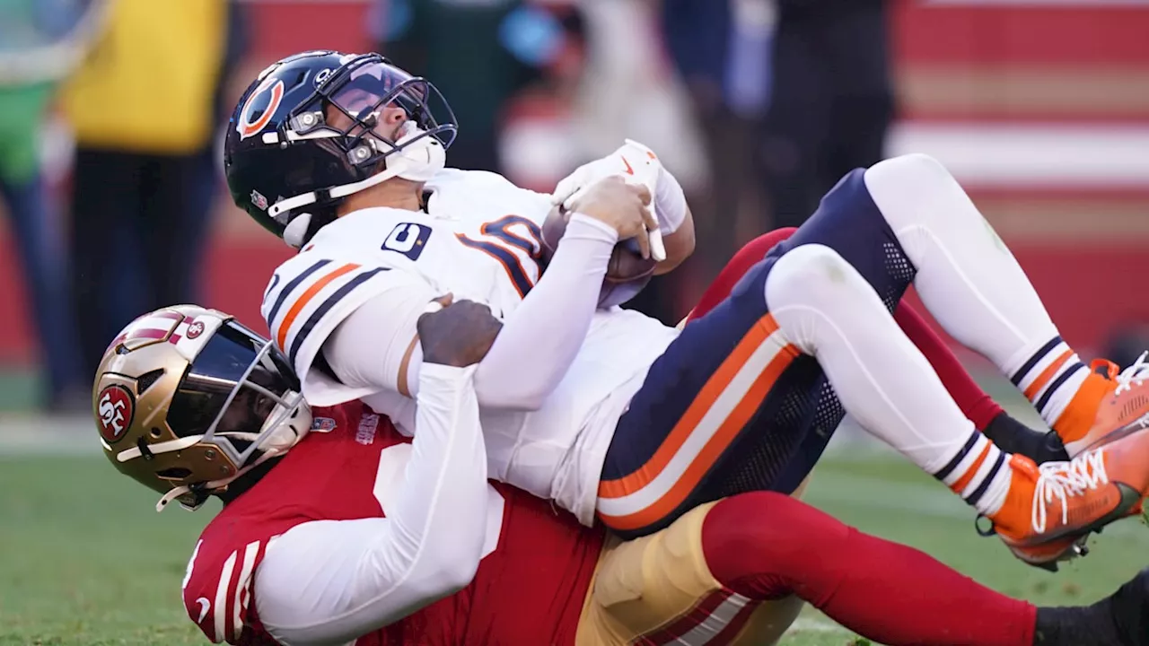 Mics Pick Up Hilarious Caleb Williams, Fred Warner Exchange in 49ers-Bears Game