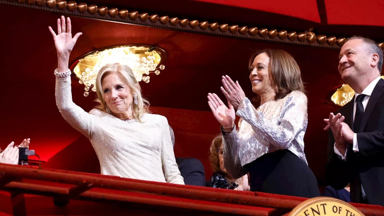 Joe and Jill Biden awkwardly ignore beaming Harris at Kennedy Center Honors