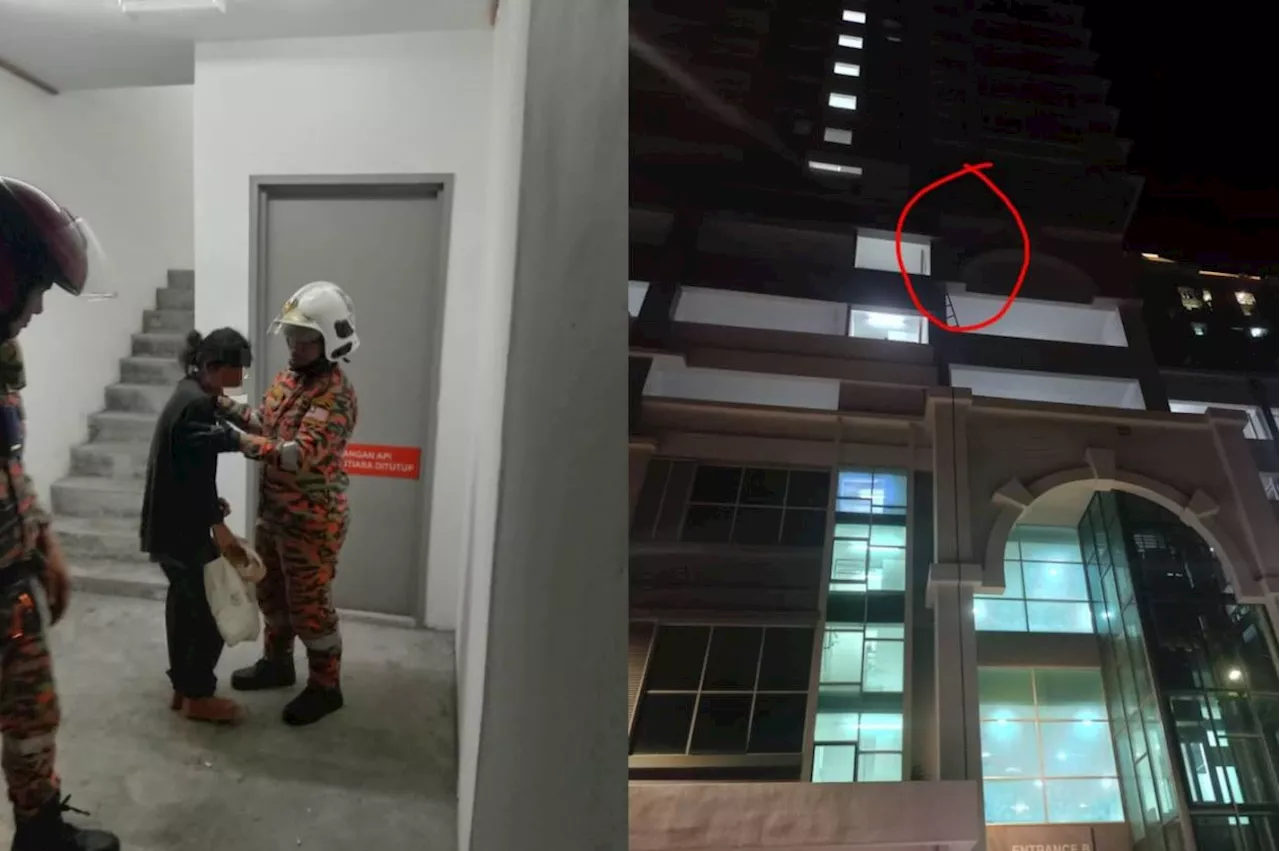 Firemen rescue teenager trapped on Kota Kinabalu apartment ledge