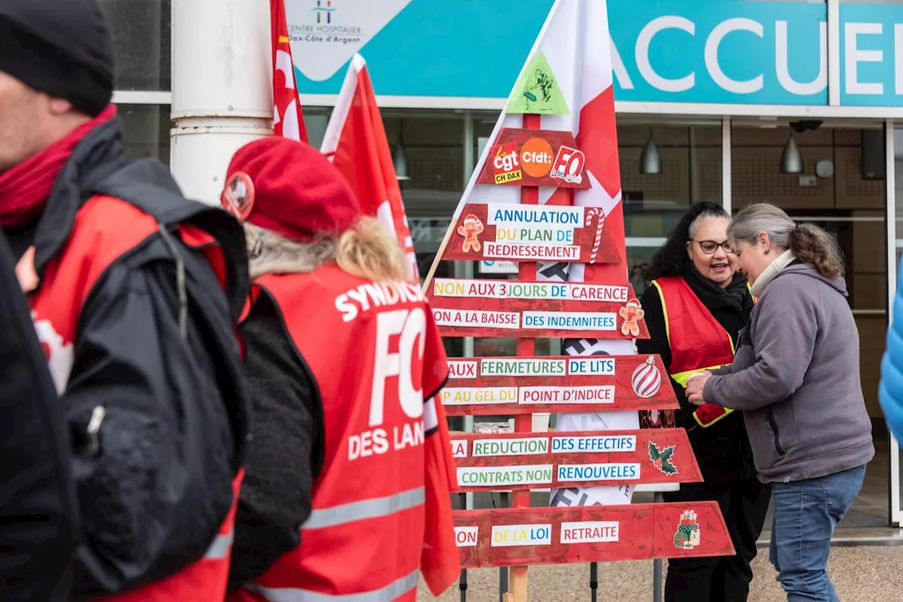 Centre hospitalier de Dax : un rassemblement d’une vingtaine de personnes