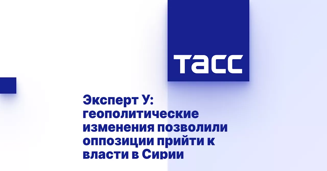 Эксперт У: геополитические изменения позволили оппозиции прийти к власти в Сирии