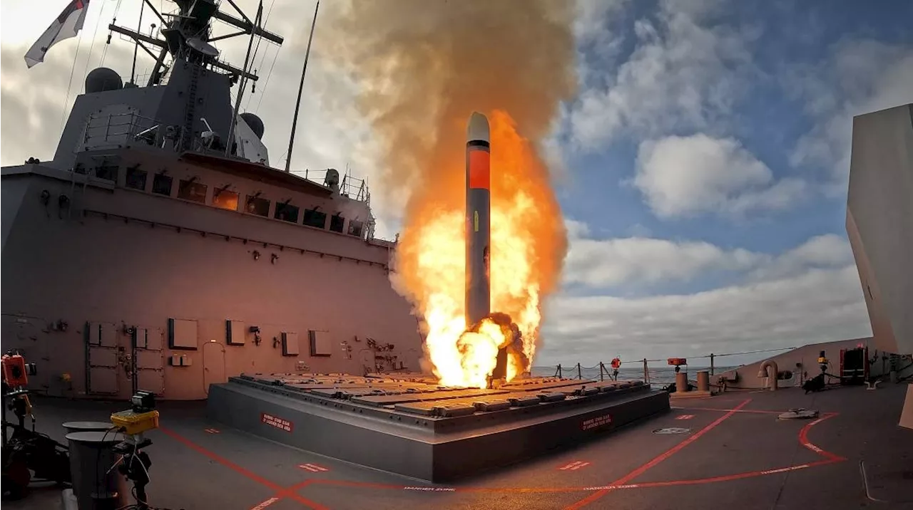 Australian warship test-fires US Tomahawk missile