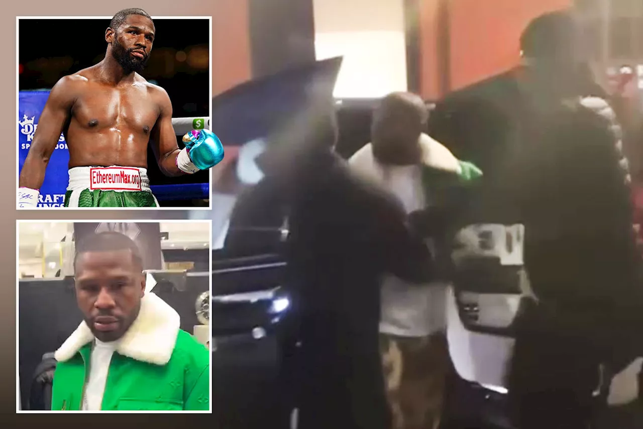 Moment Floyd Mayweather is attacked by mob in ‘row over Israel-Palestine’ while he was jewellery shopping i...