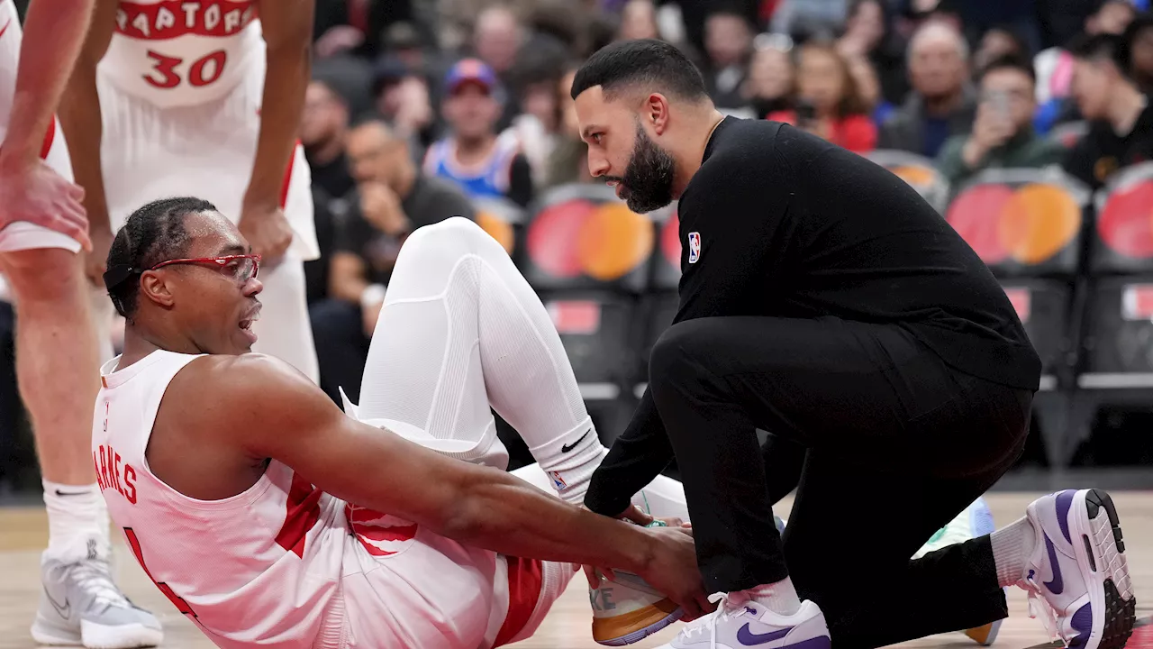 Barnes in walking boot, Raptors hope to update status Wednesday