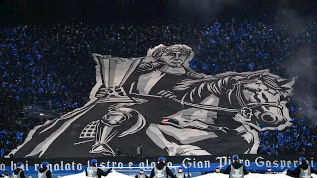 Atalanta-Real Madrid, maxi coreografia dedicata a Gian Piero Gasperini