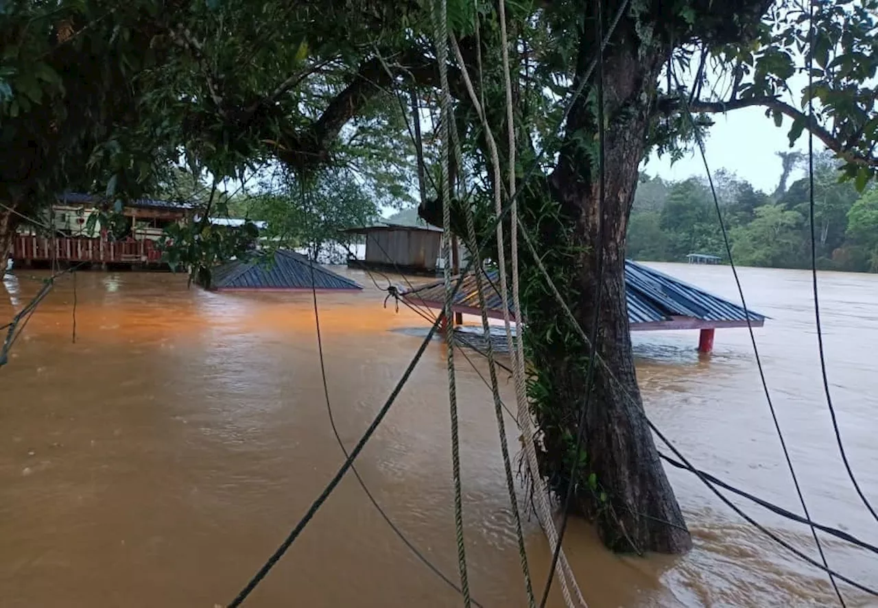 Dataran perniagaan Kampung Bantal tenggelam, banjir melanda semula Jerantut