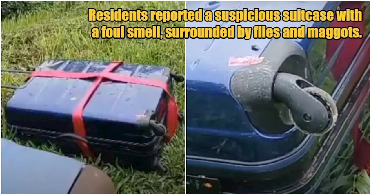 PDRM Discovers Body Stuffed Inside Blue Suitcase Locked and Tied with Red Rope in Cheras