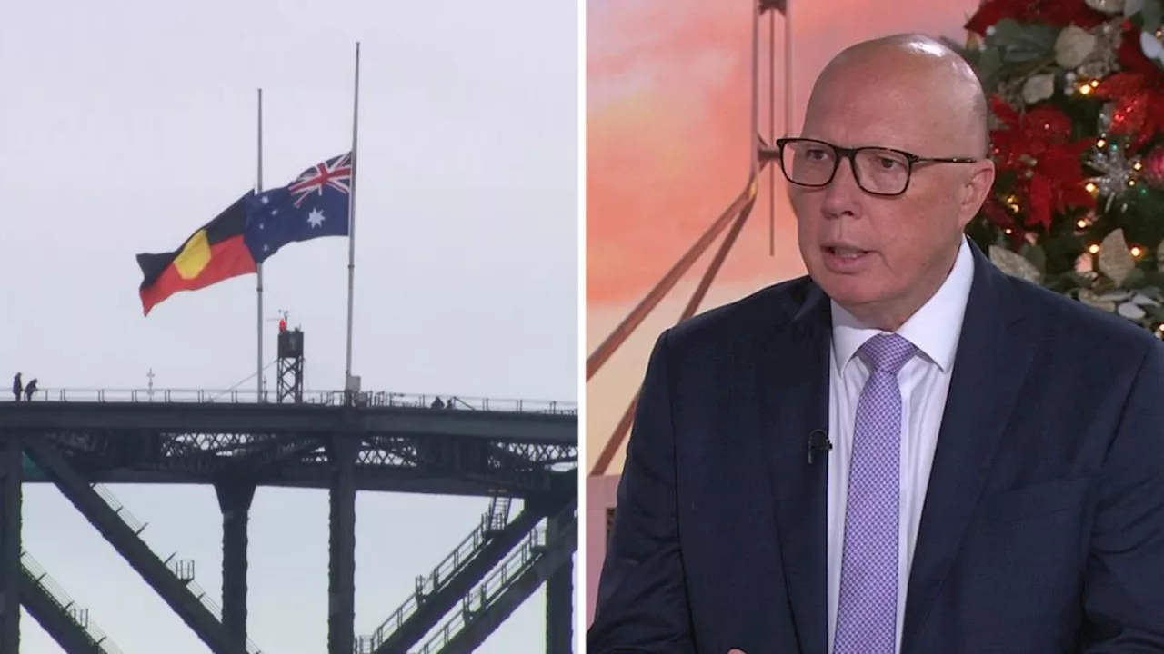 Opposition Leader Peter Dutton implies Aboriginal flag should not be flown atop the Sydney Harbour Bridge