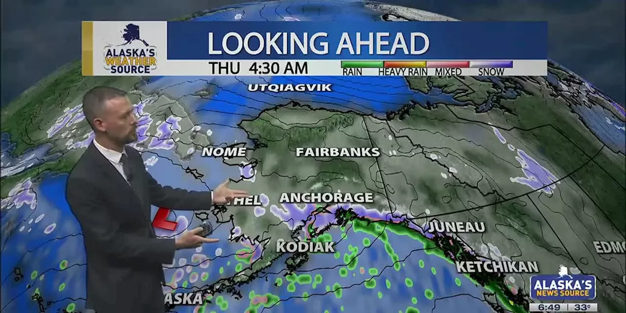 Brief cool down and snow makes a return to Alaska as the week draws to a close