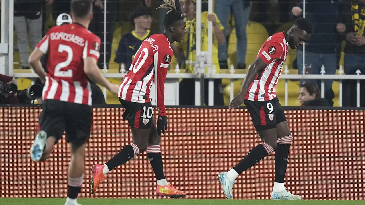 Inaki Williams' 2 goals lead Bilbao to 2-0 win over Fenerbahce in Europa League