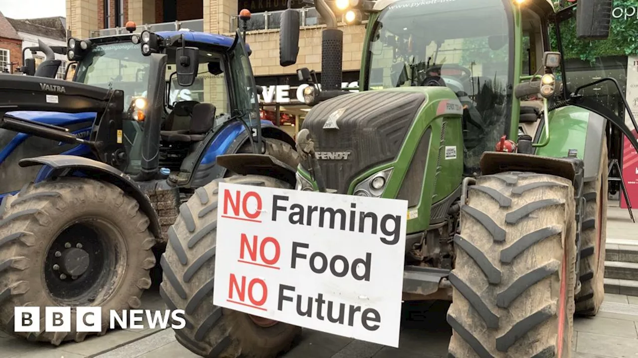 West Midlands farmers ride out for inheritance tax protest