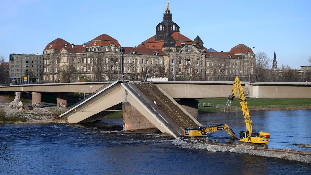 Dresden! Nach Einsturz: Carolabrücke wird komplett abgerissen