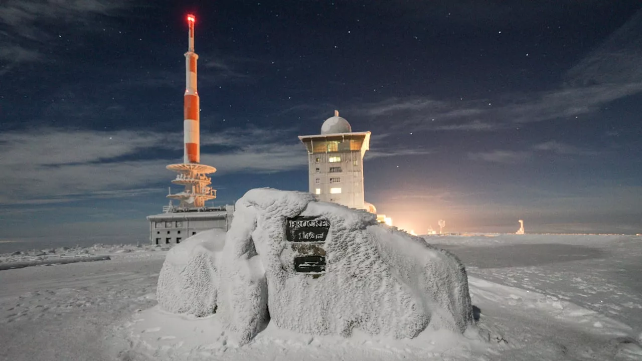 Wetter extrem: THW muss vereiste Brocken-Kuppel im Harz beheizen