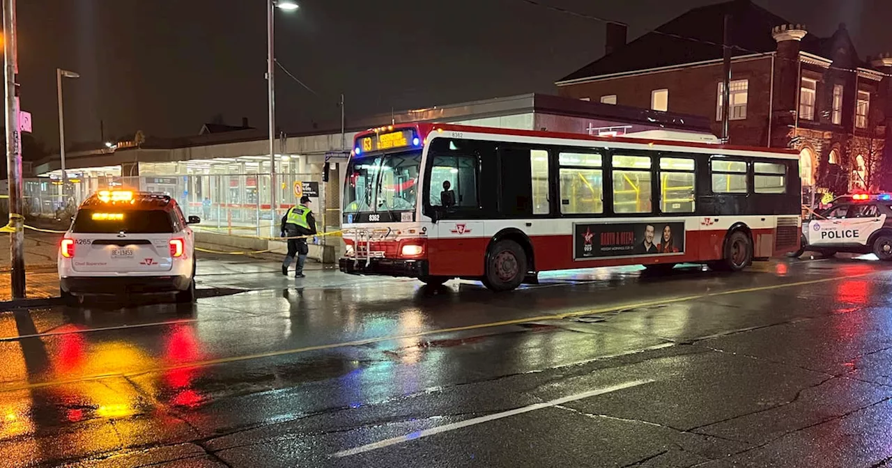 Pedestrian struck and killed by TTC bus after exiting subway station