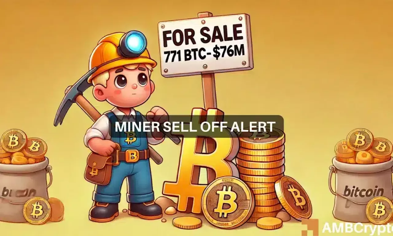 Bitcoin mining sell-off raises concerns: 771 BTC sold in 24 hours!