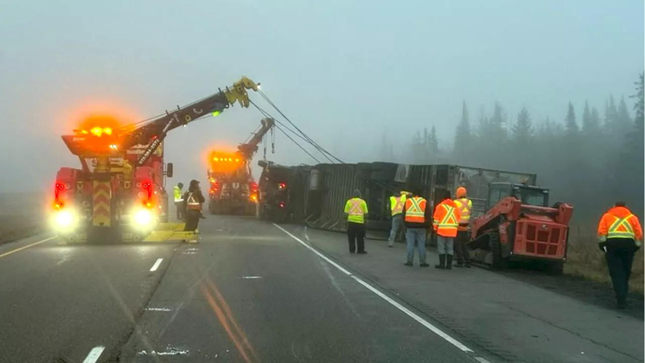 Tomatoes 'turning into sauce' of Hwy. 401 near Kingston following early morning crash, OPP says