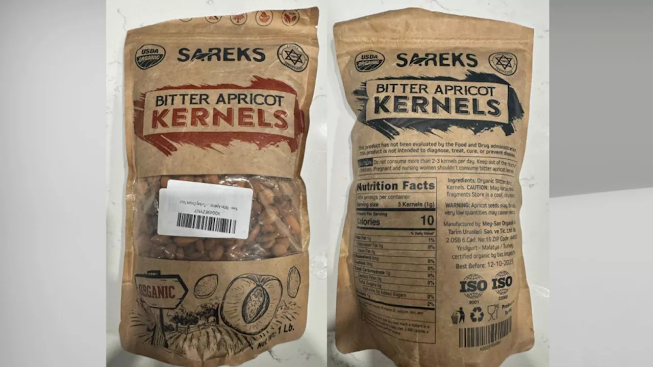 Apricot kernel product recalled due to risk of ‘acute’ cyanide poisoning; 1 person sickened