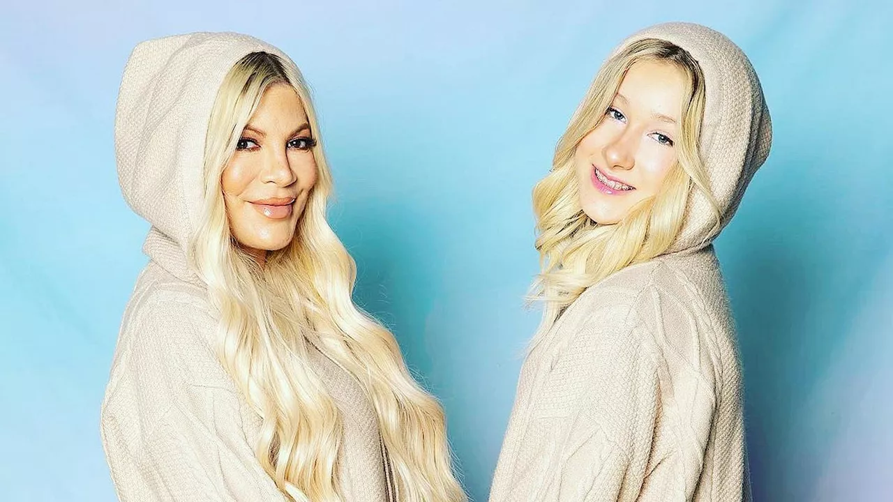 Tori Spelling breaks down in tears as lookalike daughter Stella gets learner's permit