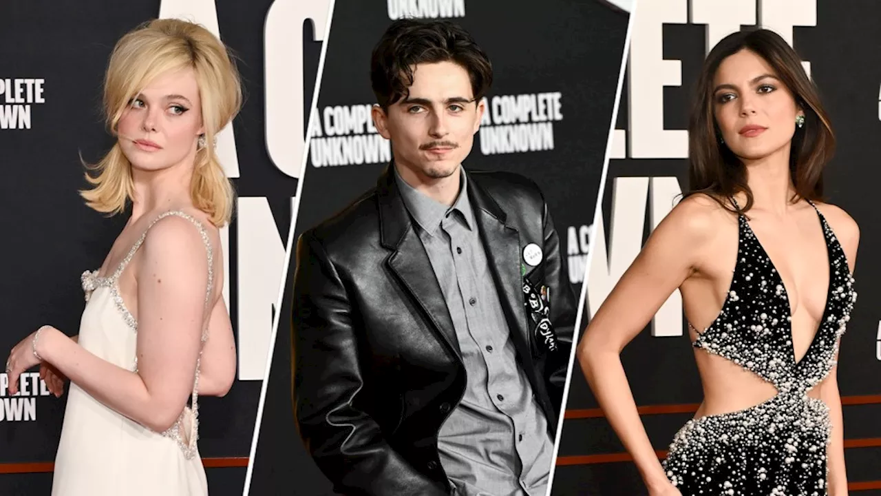 ‘A Complete Unknown’ World Premiere Red Carpet Photos: Timothée Chalamet, Elle Fanning & Monica Barbaro