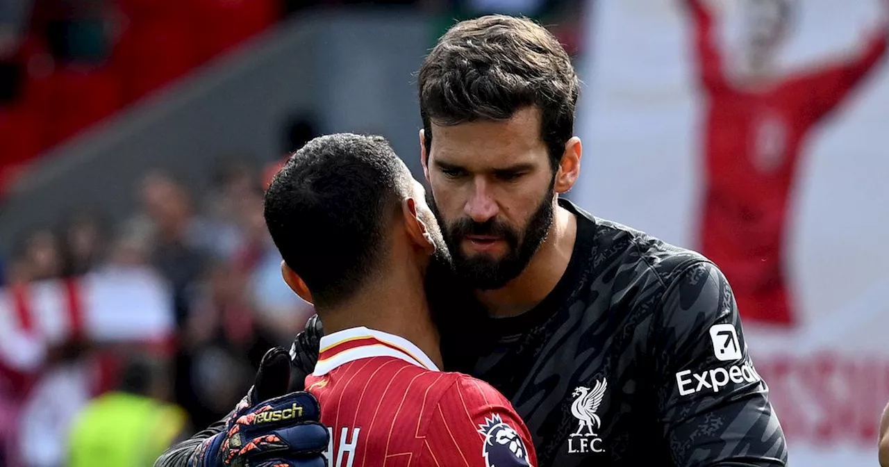 Alisson Becker shares Mohamed Salah reaction to contract saga as Liverpool uncertainty continues