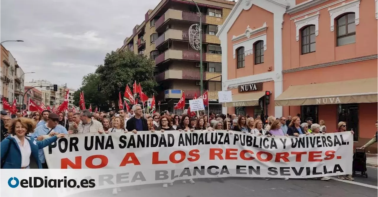 Mareas Blancas de Sevilla llevan al SAS la 'indignación' de 20.000 personas por el 'grave deterioro' de la atención sanitaria