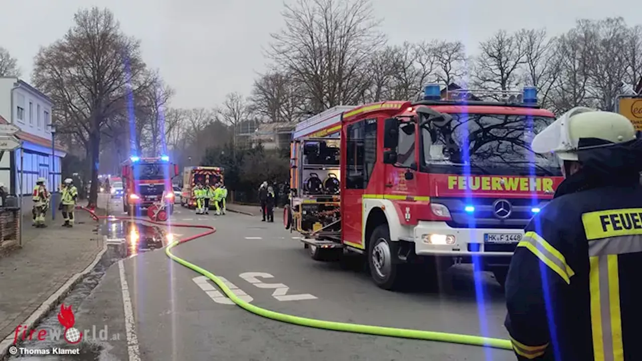 D: Feuer in Nebengebäude in Bad Fallingbostel → Ausbreitung mit drei Rohren abgewandt