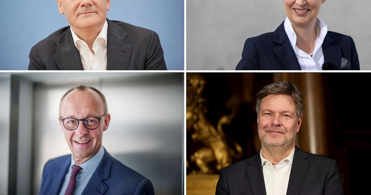 Das sind die 4 Kanzlerkandidaten für die Bundestagswahl 2025