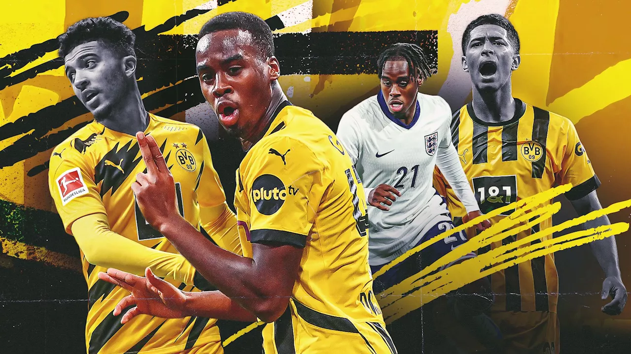 Jamie Gittens: Borussia Dortmund's €100m-rated English wonderkid following in the footsteps of Jude Bellingham & Jadon Sancho with his own breakout season after ditching Man City