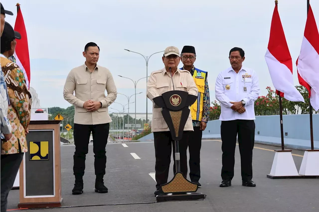 Resmikan ”Flyover” Madukoro di Semarang, Presiden Prabowo Ingatkan Kualitas Infrastruktur