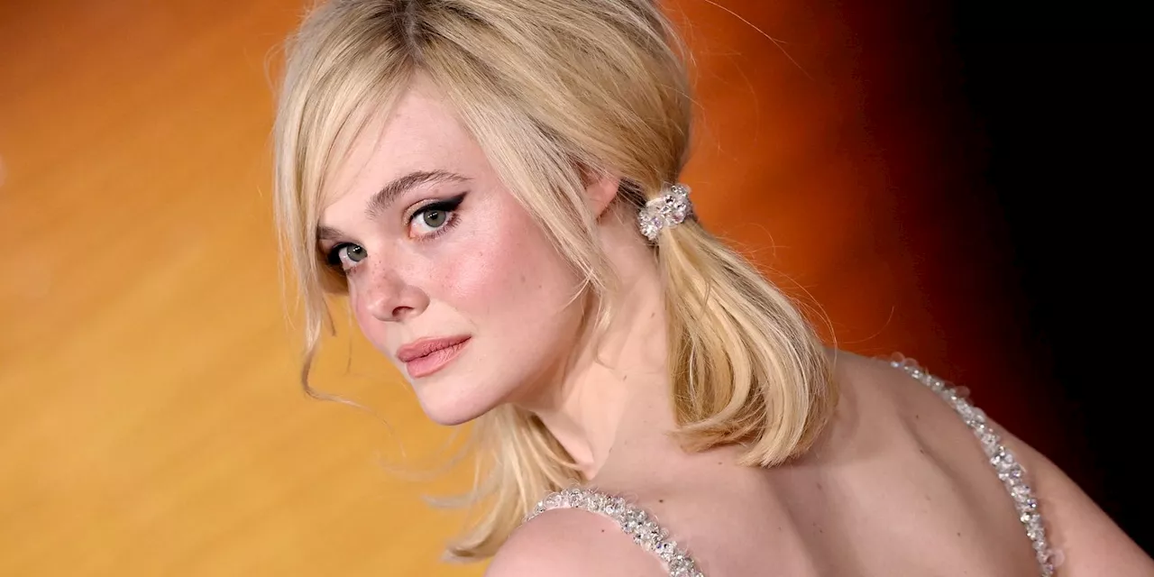 Elle Fanning Channeled Goldie Hawn With Red Carpet Pigtails and Gucci Hair Accessories