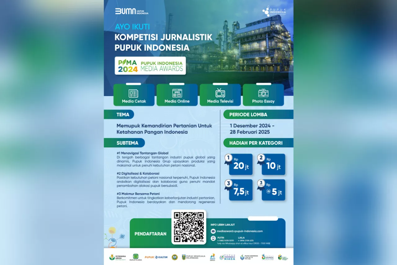 Pupuk Indonesia Gelar Kompetisi Jurnalistik, Total Hadiah Ratusan Juta