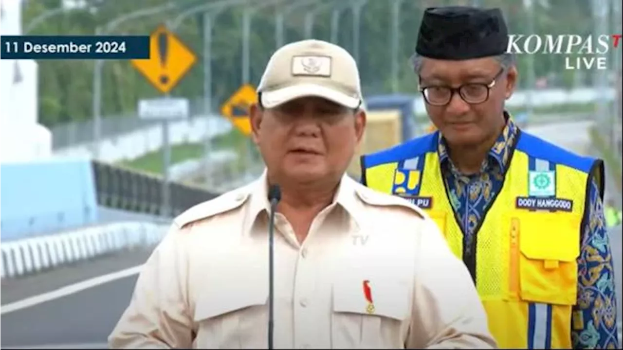 Prabowo Resmikan Flyover Madukoro di Semarang