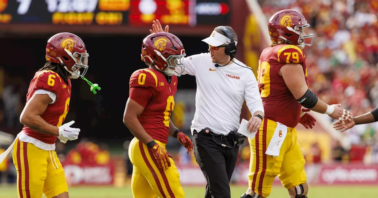 USC coach Lincoln Riley suggests there is no reason to panic as Trojans shop in portal